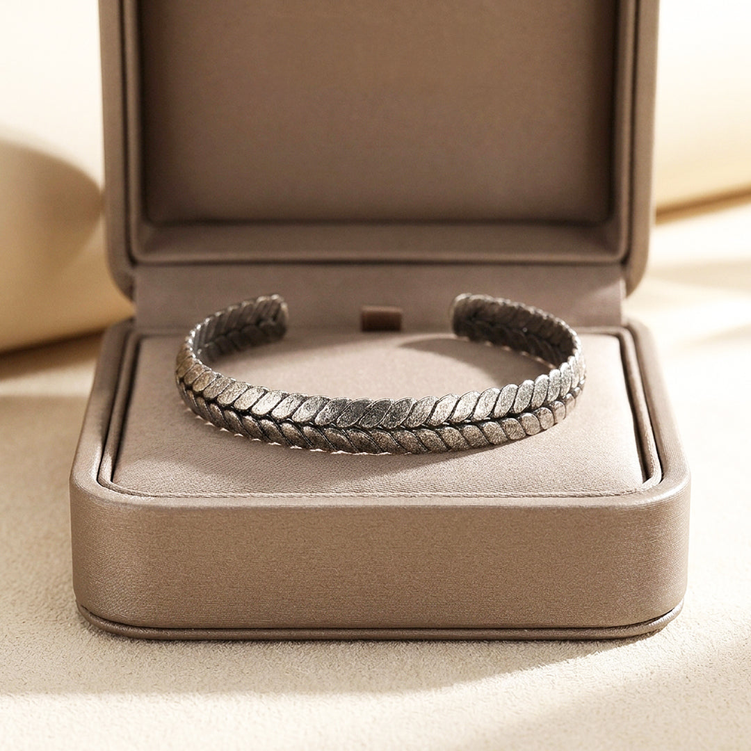 Percival Ancient | Men's Braided Metal Cuff
