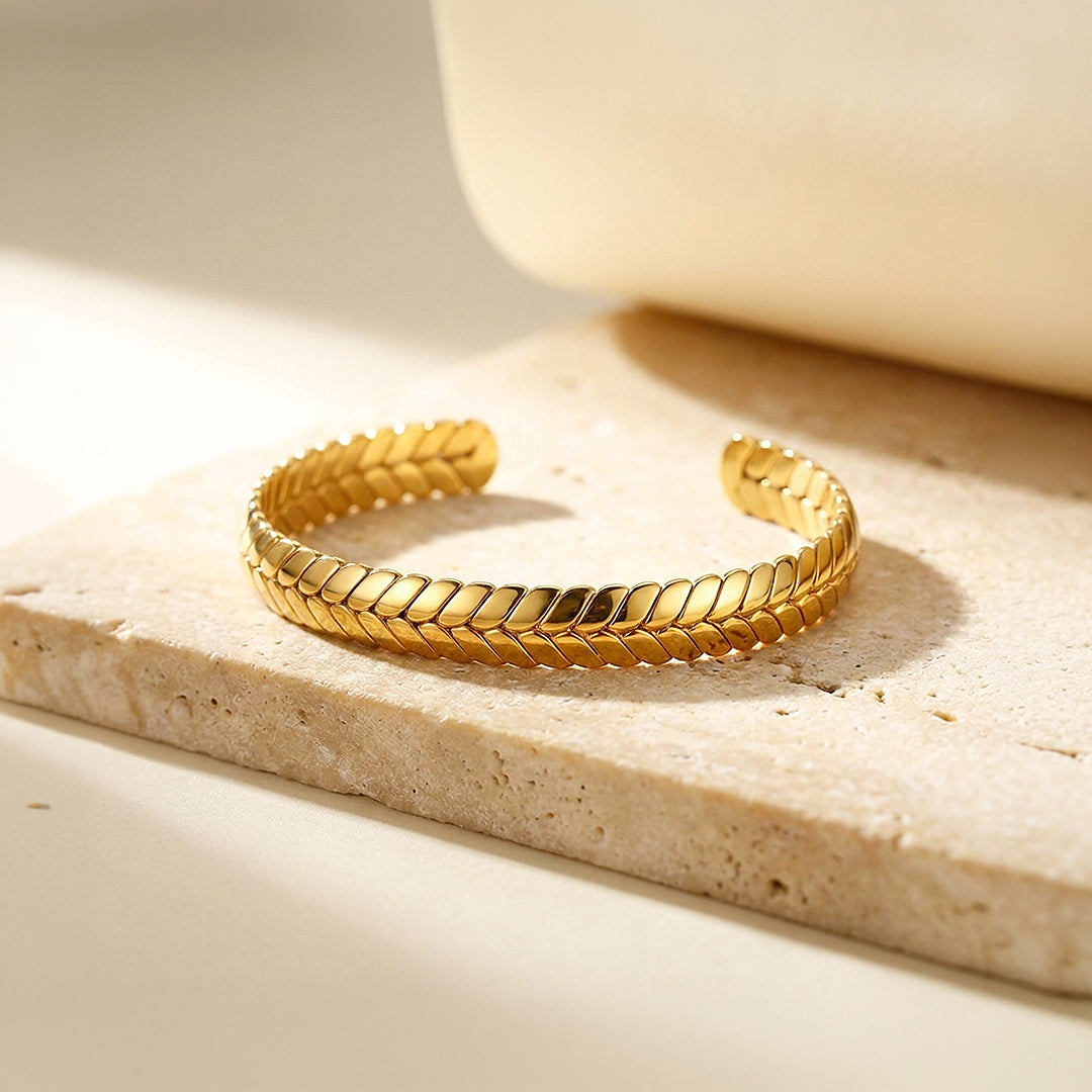 Percival Gold | Men's Braided Metal Cuff