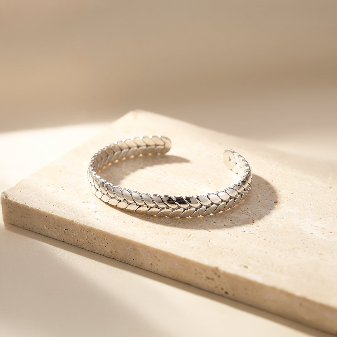 Percival Silver | Men's Braided Metal Cuff