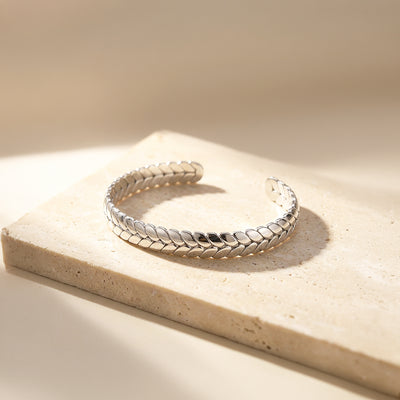 Percival Silver | Men's Braided Metal Cuff