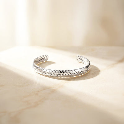 Percival Silver | Men's Braided Metal Cuff