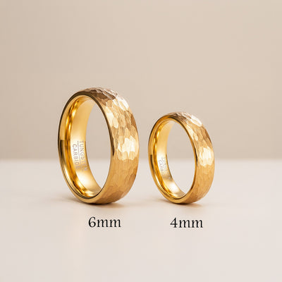 Pure Devotion | Tungsten Couple Rings | Gold Wedding Bands