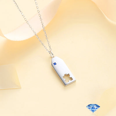 Puzzle Piece Hearts Couple Necklaces