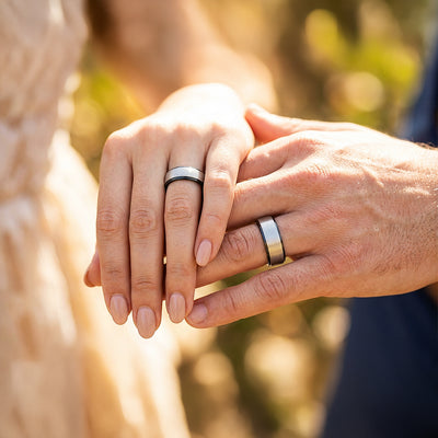 Resolve | Tungsten Couple Rings | Silver Wedding Bands