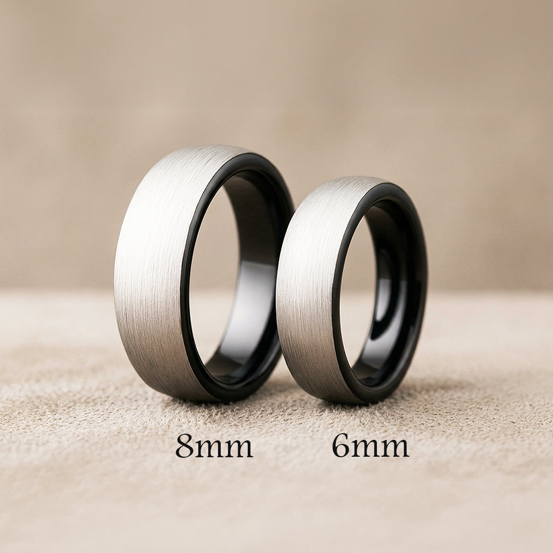 Resolve | Tungsten Couple Rings | Silver Wedding Bands