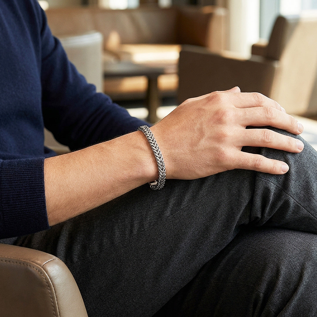 Silver Dragon Scales | Men's Chain Bracelet