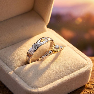 Sun & Moon Couple Rings | Solar and Lunar Love