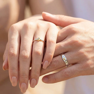 Sun & Moon Couple Rings | Solar and Lunar Love