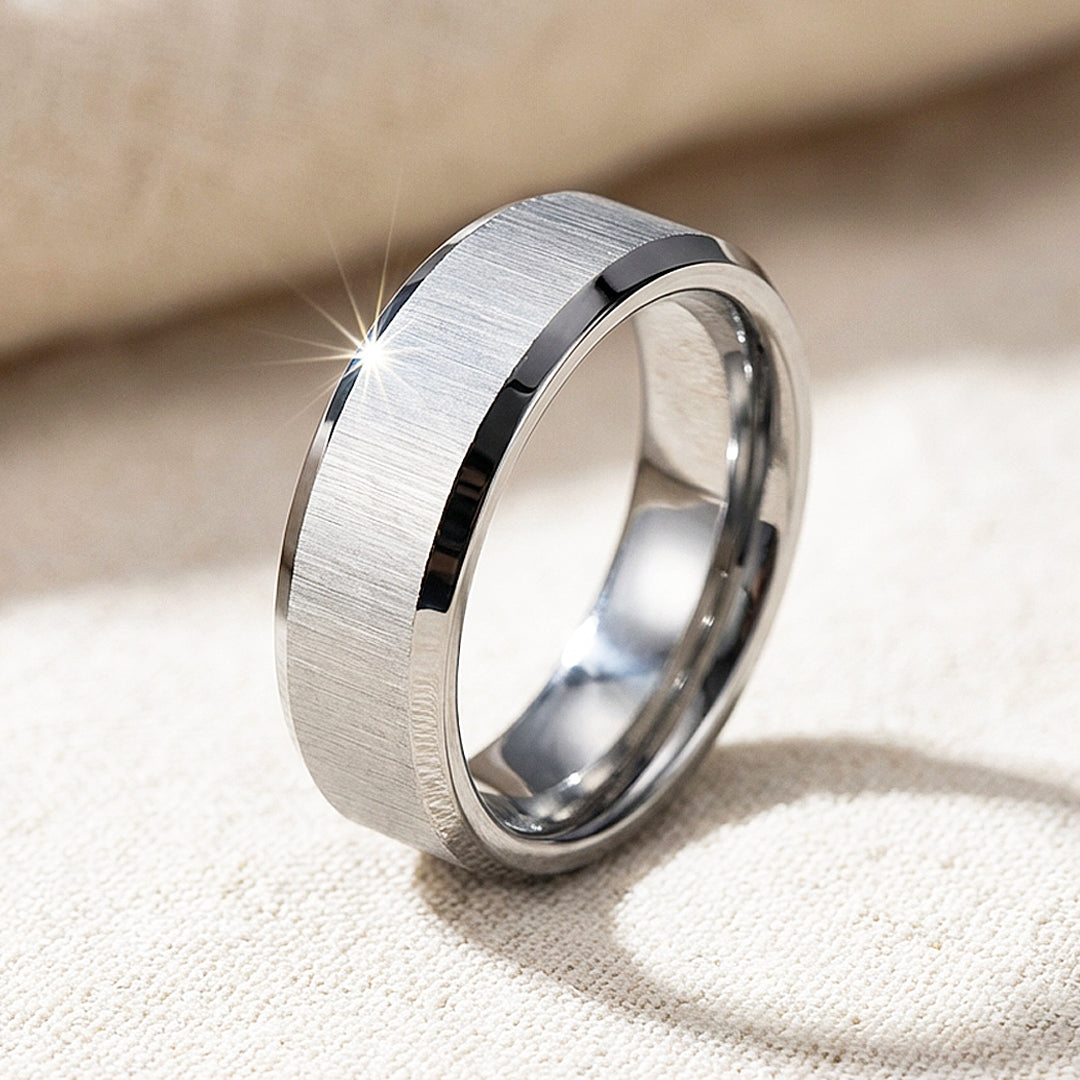 Span Brushed Tungsten Carbide Ring | Men's Ring