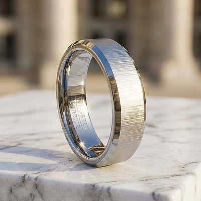 Span Brushed Tungsten Carbide Ring | Men's Ring