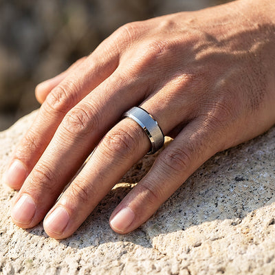 Span Brushed Tungsten Carbide Ring | Men's Ring