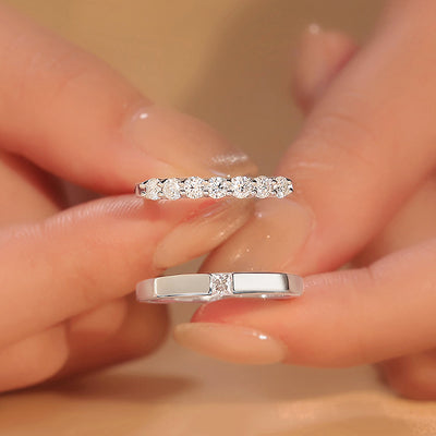 Sparkle of Love Couple Rings