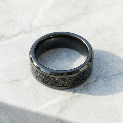 Stars in the Night Glitter Inlay Tungsten Carbide Ring | Men's Ring