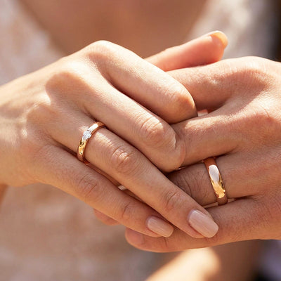 Sugar | High-Polished Classic Dome Solitaire Wedding Band