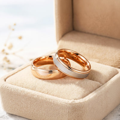 Sync | Matte and Polished Tiered Wedding Band