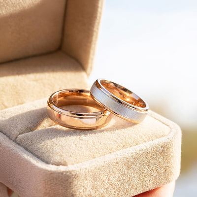 Sync | Matte and Polished Tiered Wedding Band