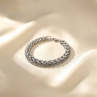 The Galahad | Men's Double Layer Chain Bracelet