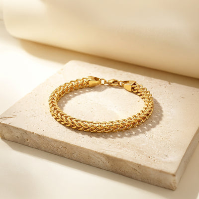 The Golden Sunrise | Men's Gold Franco Chain Bracelet