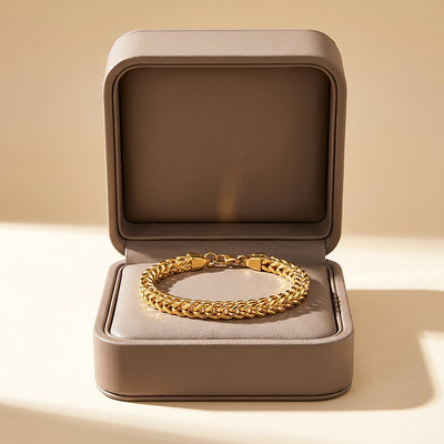 The Golden Sunrise | Men's Gold Franco Chain Bracelet