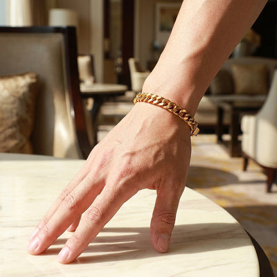 The Golden Sunrise | Men's Gold Franco Chain Bracelet